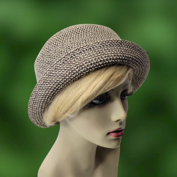 Brown Beige Chenille Braid Fall Dress Hat Casual Hat- One Size- Adjustable main image 6